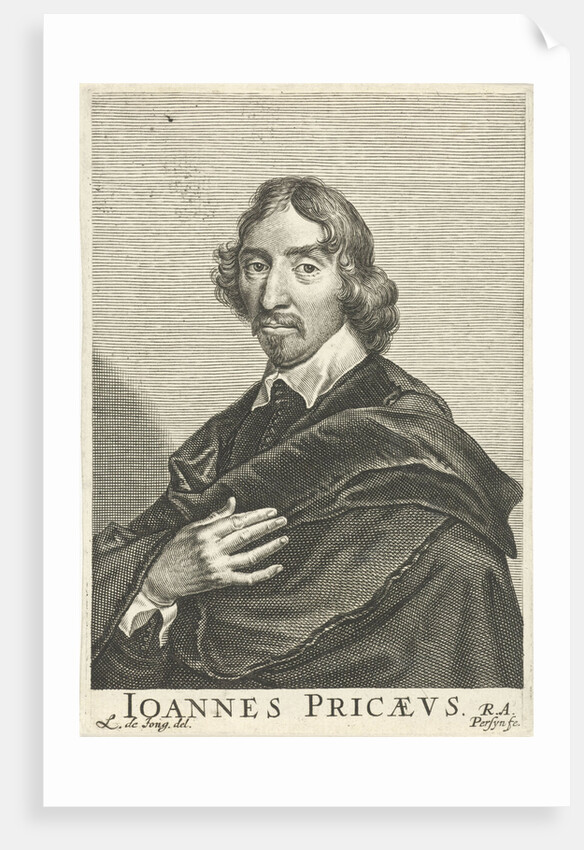 Portrait of Johannes Pricaeus by Reinier van Persijn