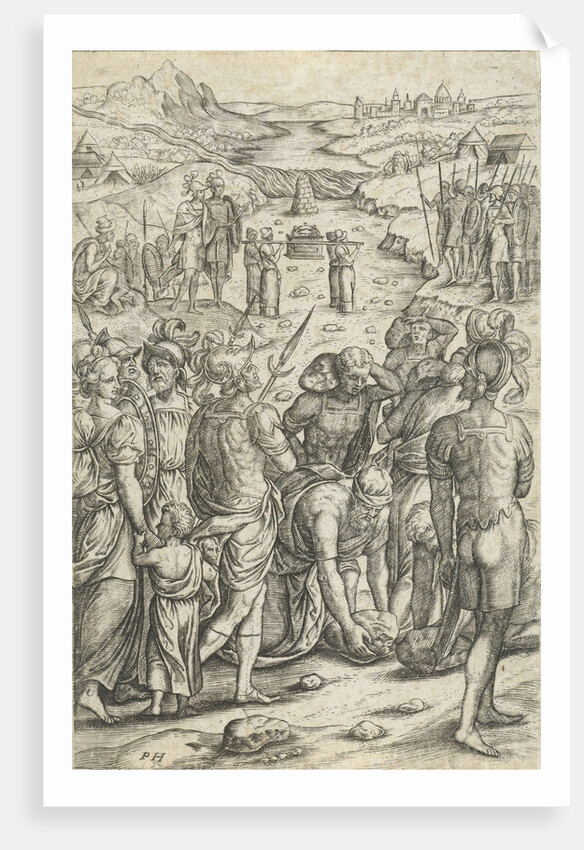 Israelites cross the Jordan by Pieter van der Borcht I