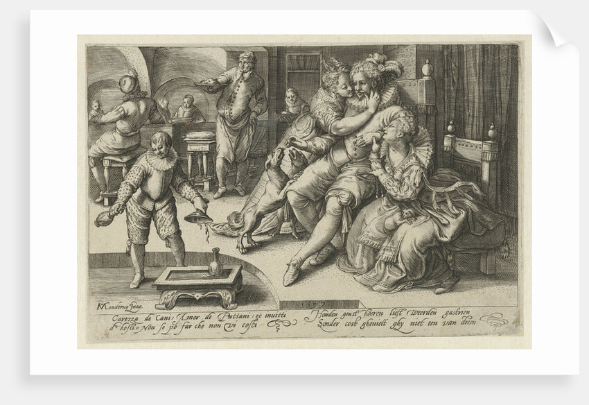 Rich man with two whores by Anonymous