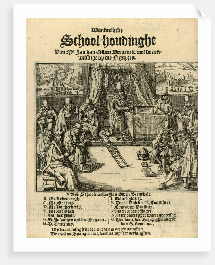 Title print of the pamphlet in 1618, entitled Wonderlijcke School houdinghe Mr by Anonymous