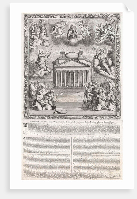 Allegory of the interior of the Pantheon in Rome, Italy, as a Christian church by Pope Boniface IV, Gommarus Wouters by Reverenda Camera Apostolica Roma