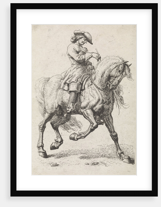 Horseman let his horse to fall behind by Dirk Maas