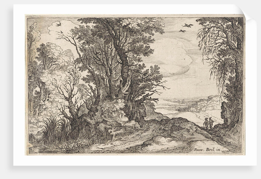 Two travelers at the edge of a forest by Anonymous