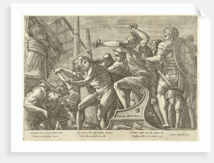 Hercules fights with Geryoneus (?) by Servatius Rosenbleck