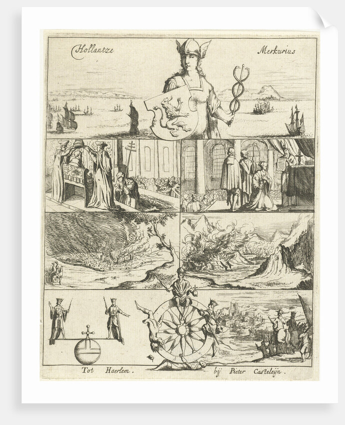 Several events in Europe in the year 1655 awarded by Mercury by Pieter Casteleyn