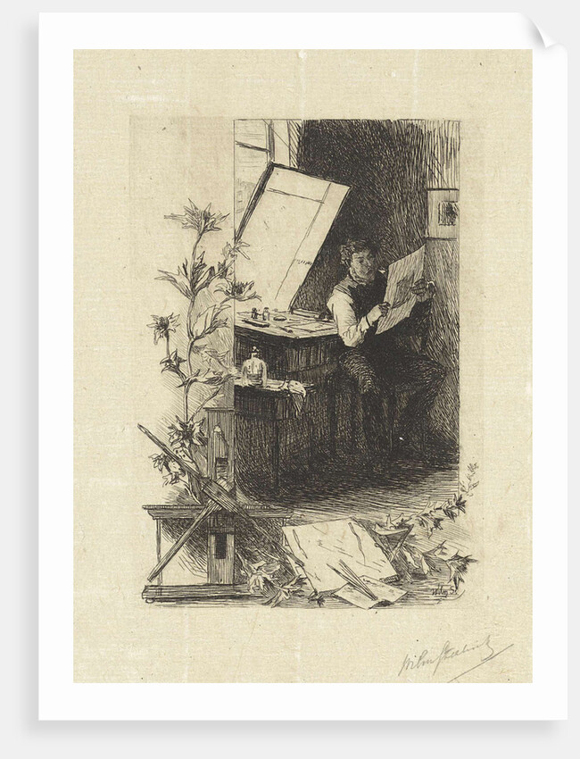 Print Maker in his workshop by Willem Steelink II