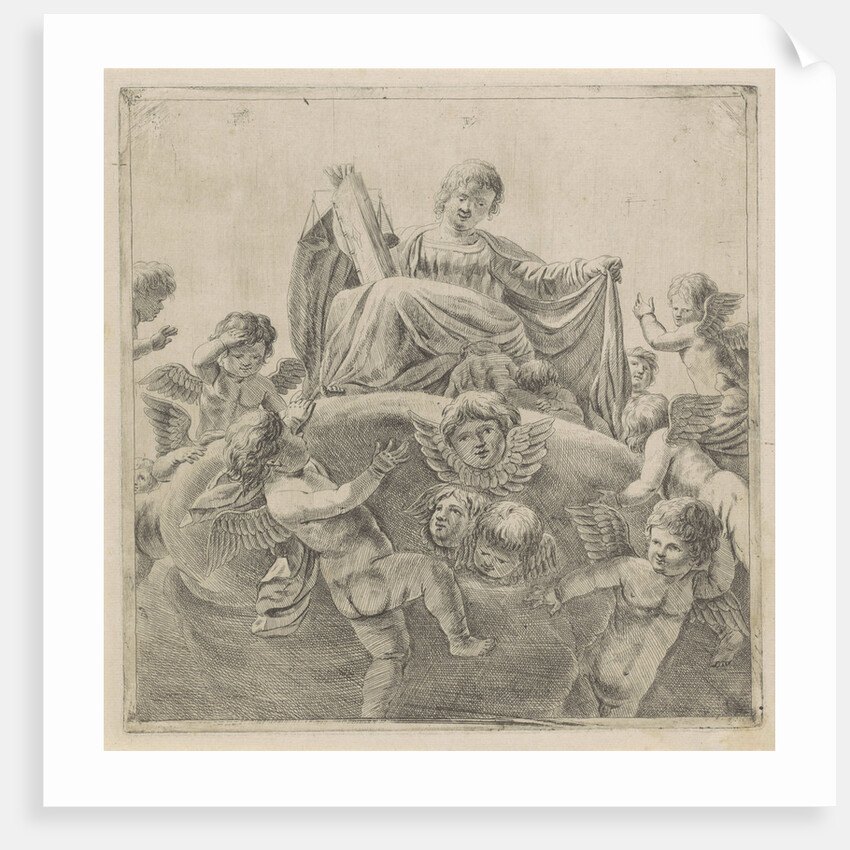 Justice surrounded by putti and cherubs by Anonymous