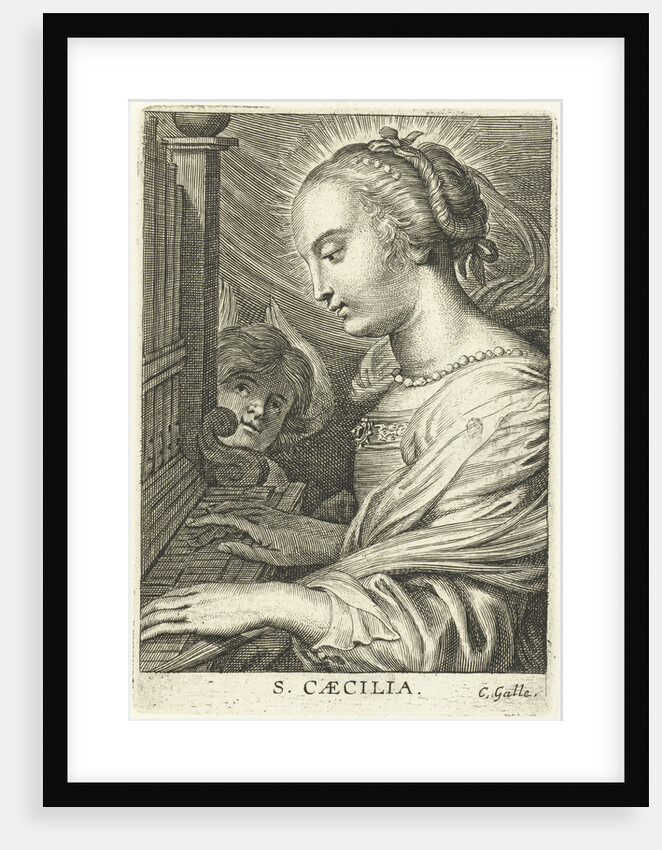 Saint Cecilia with organ by Cornelis Galle II