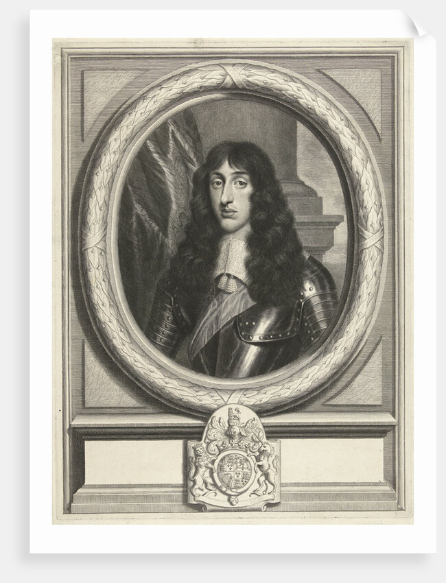 Portrait of Henry Stuart in oval frame by Simon Luttichuys