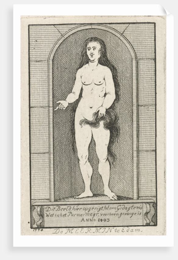 Niche with the statue of a mermaid by Caspar Jacobsz. Philips