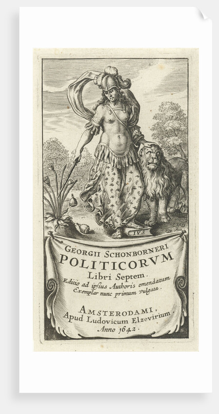 Power as female soldier in armor with lion by Lowijs Elzevier III
