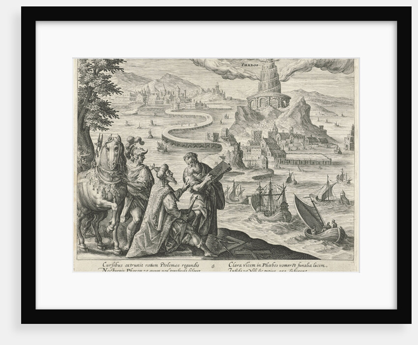 Lighthouse of Alexandria, Magdalena van de Passe, Maerten de Vos by Crispijn van de Passe I