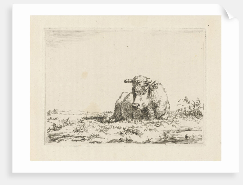 Lying cow by Pieter Gerardus van Os