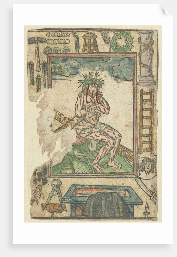 Christ sitting on the cross by Anonymous