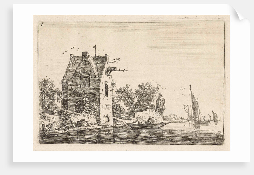 High building on the waterfront by Anthonie Waterloo