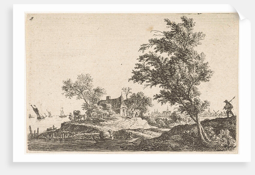 House on the waterfront, Anthonie Waterloo, Basan et Poignant by Pierre François Basan