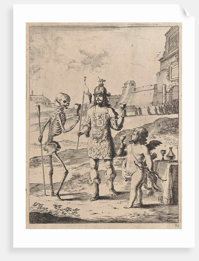 Fable of Cupido, Death and Reputation. Dirk Stoop by John Ogilby