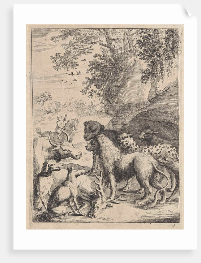 Fable of the lions and other animals by Johannes Ogilby