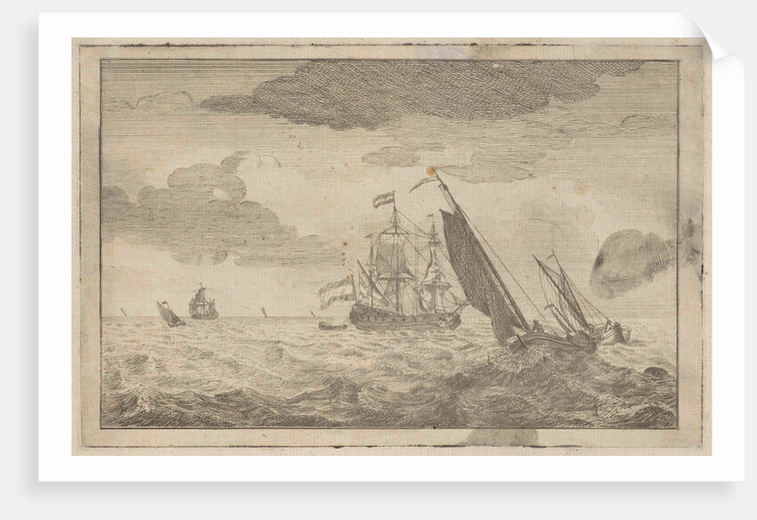 Choppy sea with a three-master by Adam Silo