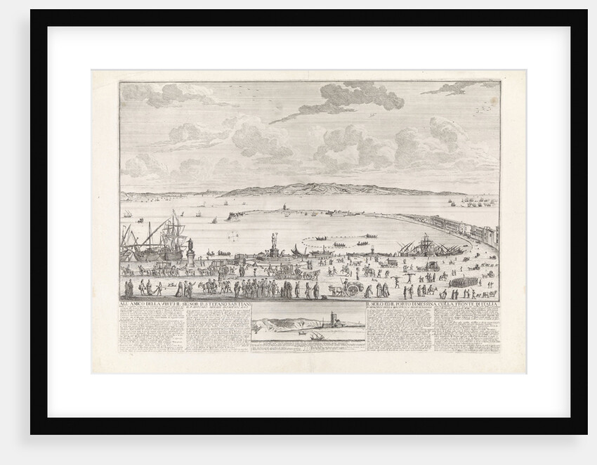 View of the marina and the roads of Messina by Willem Fortuyn