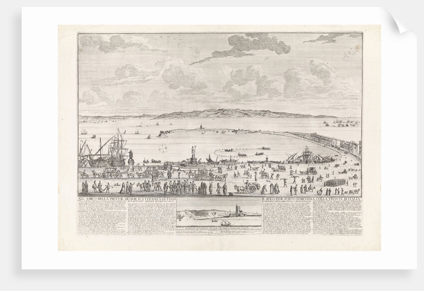 View of the marina and the roads of Messina by Willem Fortuyn