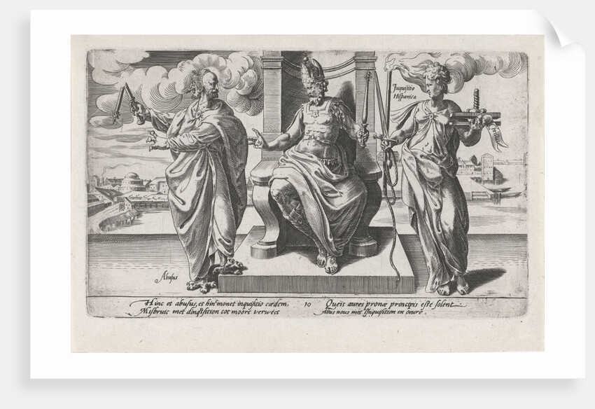 Corrupt rulers and the Spanish Inquisition commit murder by Hendrick Hondius I