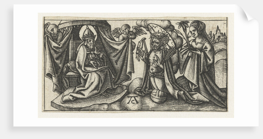 Christ before God's throne by Monogrammist AC