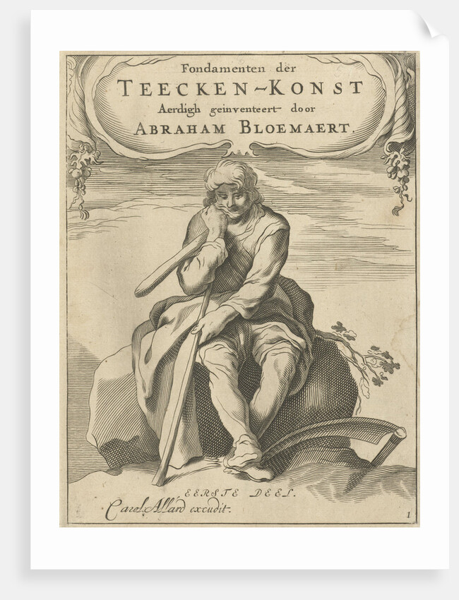 Title page for Abraham Bloemaert, Fondamenten der Teecken-konst by foundations of drawingPart One