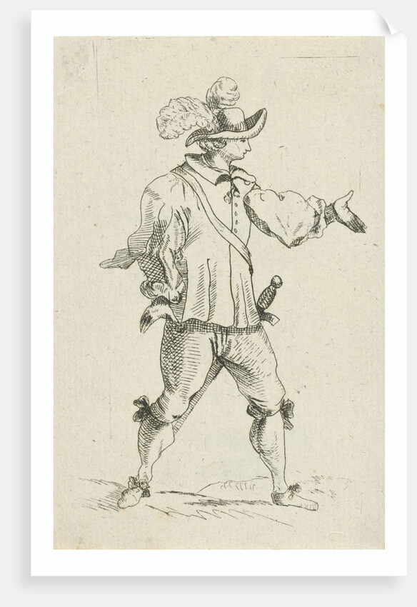 Man with sword over his shoulder by Cornelis Adrianus van Hoogstraten