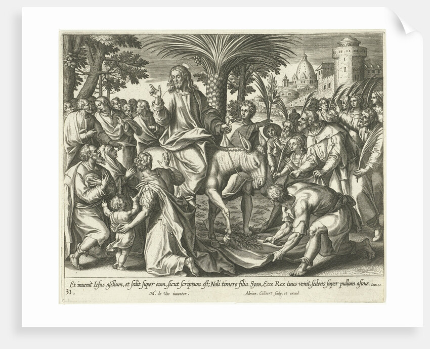 Entry into Jerusalem by Adriaen Collaert