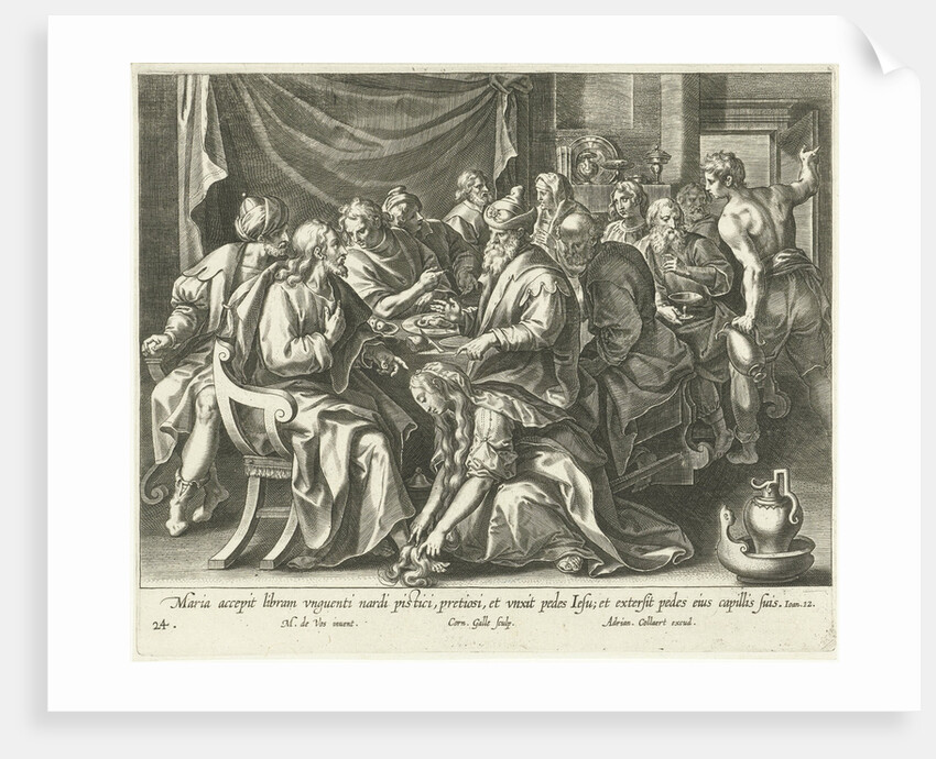 Mary Magdalene washes the feet of Christ by Maerten de Vos