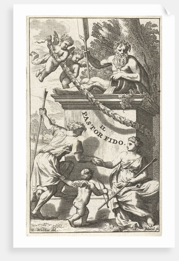 Title page for UK Guarini, Il pastor fido by Pierre Marteau