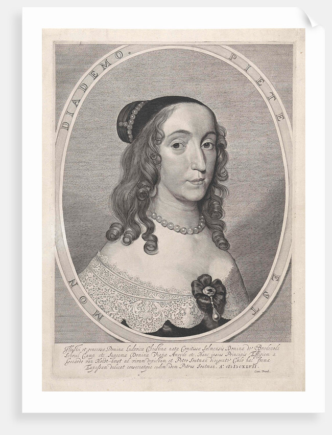 Portrait of Ludovica Christina of Solms-Braunfels by Anonymous