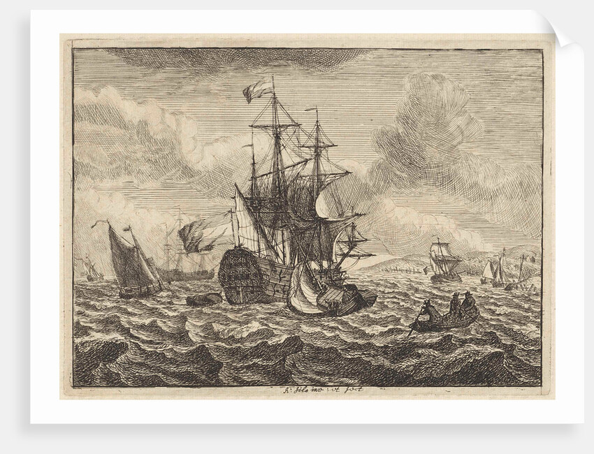 Seascapes with boats and rowing boat by Adam Silo