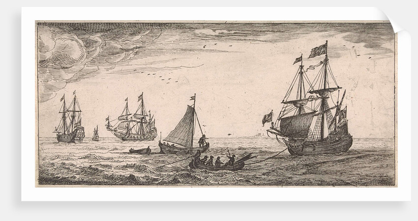 Ships at sea by Jan Houwens I