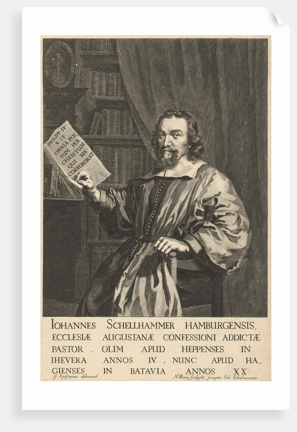 Portrait of John Schellhammer at the age of 51 by Joh. Schelneccers