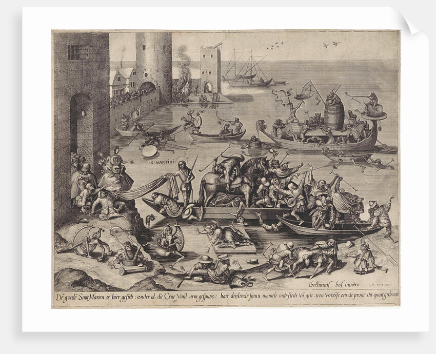 H Martinus on board a Narrenschip by Hieronymus Cock