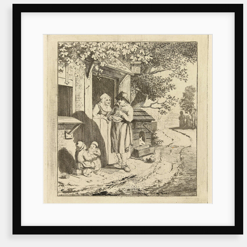 Man at the door of an inn by Marie Lambertine Coclers