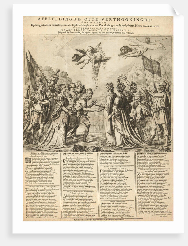 Allegory installation of Ernst Casimir, Count of Nassau, stadtholder of Friesland by Pieter Feddes van Harlingen