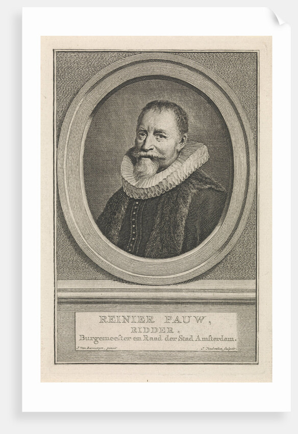 Portrait of Reynier Pauw Adriaensz by Jacob Houbraken