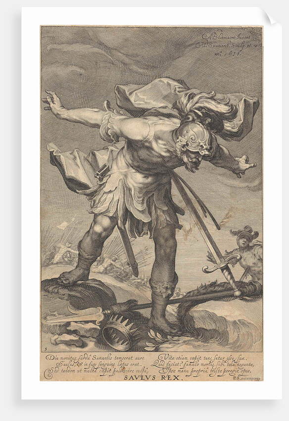 King Saul threw himself on his sword by Petrus Scriverius