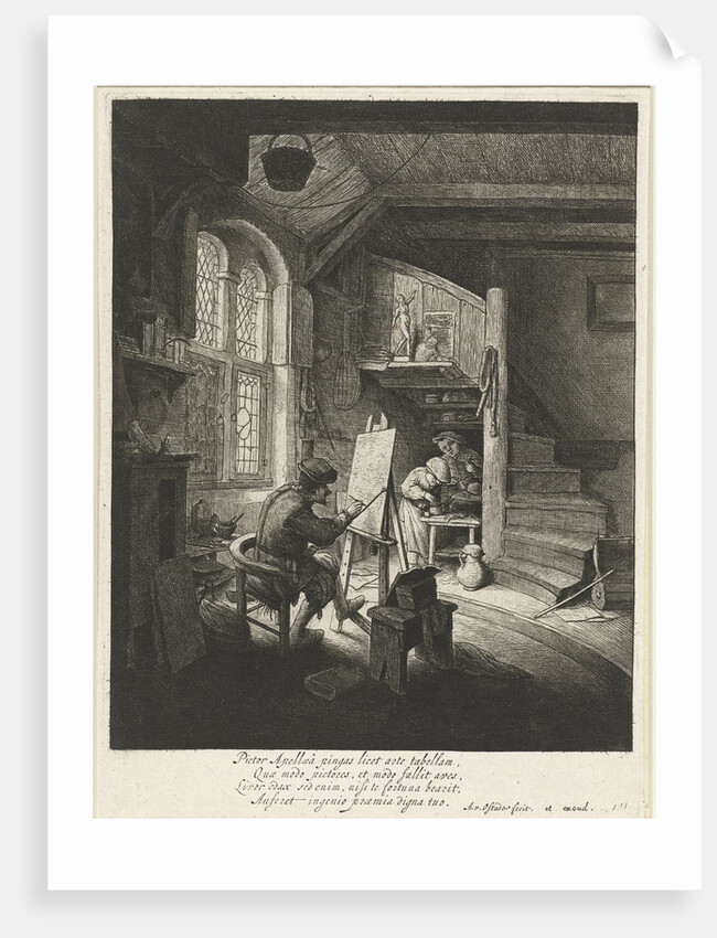 Painter in his studio by Anonymous