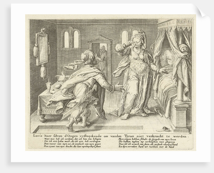 Lucia raises her eyes by Claes Jansz. Visscher II