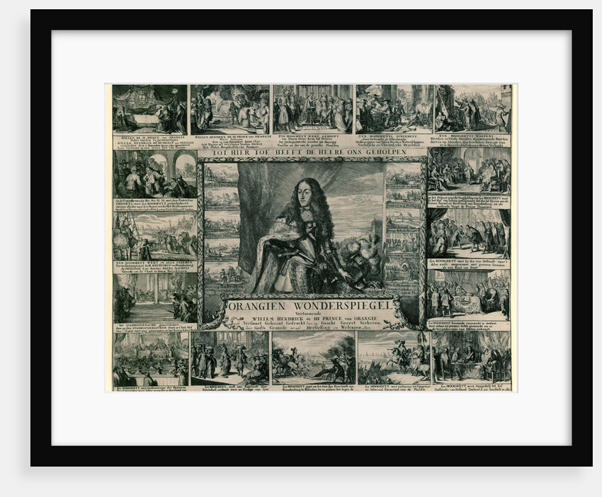 Orange Miracle Mirror, life and deeds of Prince William III, 1675 by Romeyn de Hooghe