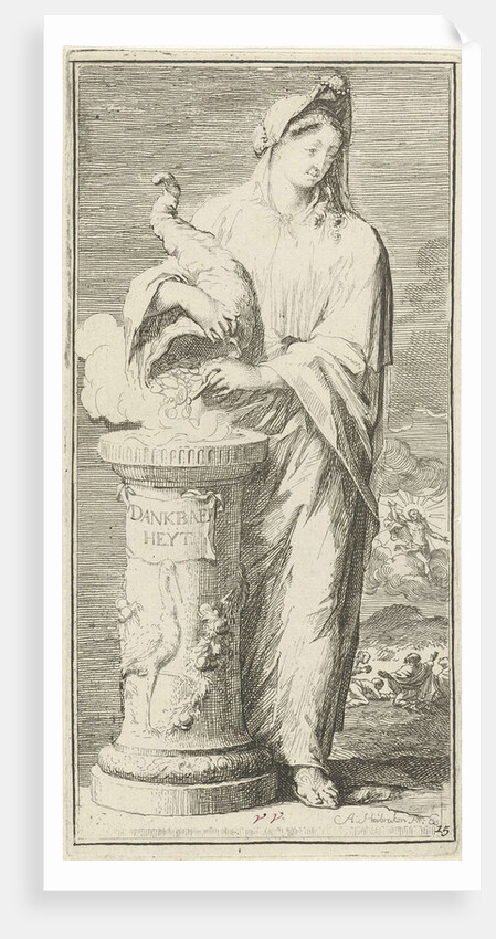 personified Gratitude by Arnold Houbraken