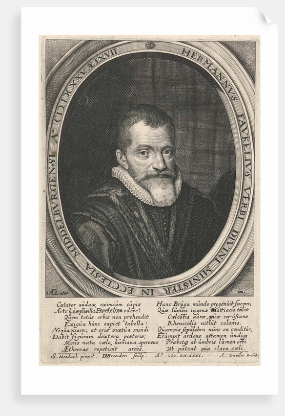 Portrait of Herman Faukelius at the age of 67 by Anthony de Later