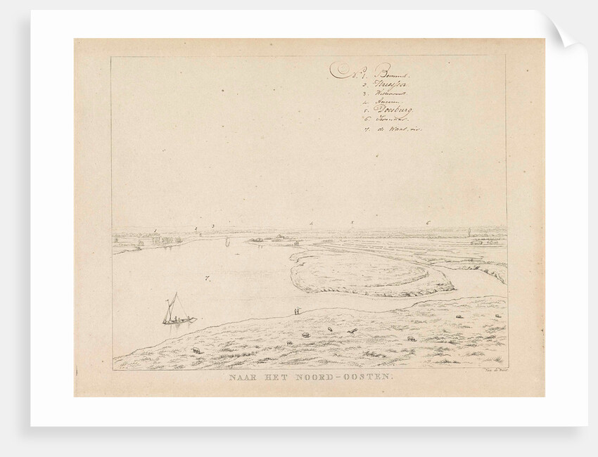 View of the Waal northeast of Nijmegen by Derk Anthony van de Wart