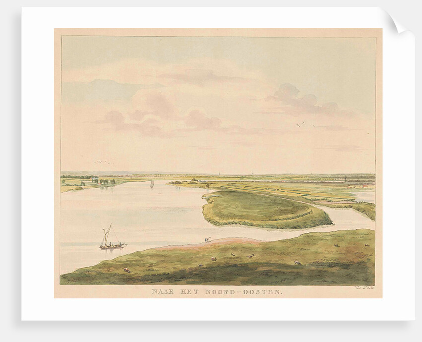View of the Waal northeast of Nijmegen by Derk Anthony van de Wart