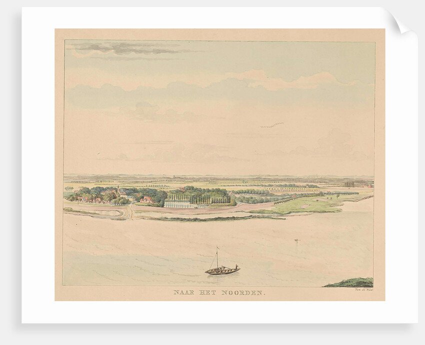 View of the Waal north of Nijmegen by Derk Anthony van de Wart