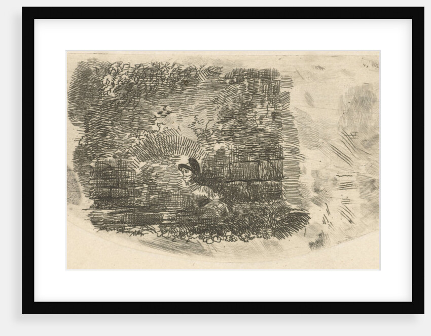 Wall and the face of a man by Johannes Mock